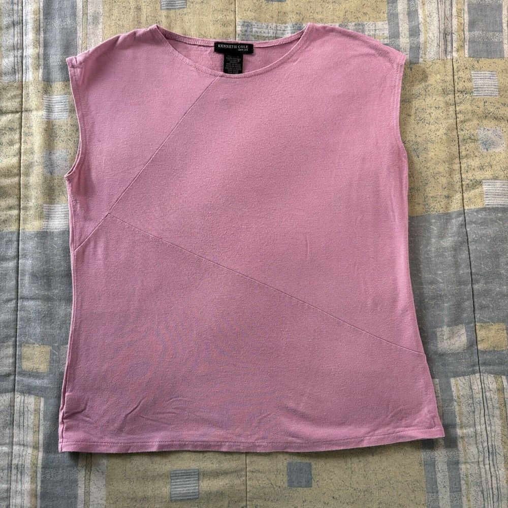 Kenneth Cole Pink Sleeveless Womens Tank Top Large